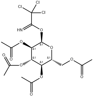 2,3,4,6-四-O-乙酰基-α-D-吡喃葡萄糖基三氯乙酰亚胺酯, 74808-10-9, 结构式