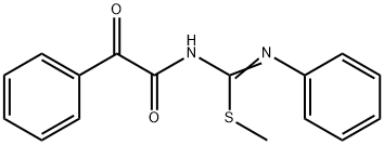N-(Benzoylcarbonyl)-N'-phenylcarbamimidothioic acid methyl ester Structure
