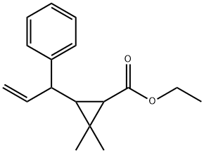 2,2-Dimethyl-3-(1-phenyl-2-propenyl)cyclopropanecarboxylic acid ethyl ester Structure