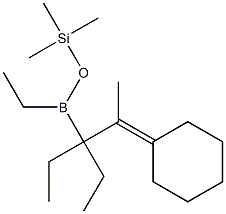 Ethyl(2-cyclohexylidene-1,1-diethylpropyl)(trimethylsilyloxy)borane Structure