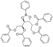 3-O,4-O-(Phenylboranediyl)-D-glucitol 1,2,5,6-tetrabenzoate 结构式