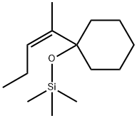 Trimethyl[1-[(Z)-1-methyl-1-butenyl]cyclohexyloxy]silane Structure