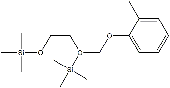 3,6-Dioxa-2,7-disilaoctane, 2,2,7,7-tetramethyl-4-[(2-methylphenoxy)me thyl]- Structure