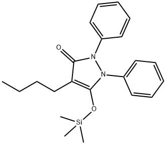 4-Butyl-1,2-diphenyl-5-[(trimethylsilyl)oxy]-1H-pyrazol-3(2H)-one Structure