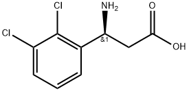 (S)-3-アミノ-3-(2,3-ジクロロフェニル)プロパン酸 化学構造式
