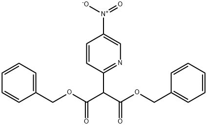 2-(5-nitro-pyridin-2-yl)-malonic acid dibenzyl ester Structure