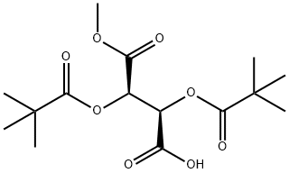 (2R,3R)-2,3-Bis(2,2-diMethyl-1-oxopropoxy)-butanedioic Acid 1-Methyl Ester, 74817-72-4, 结构式