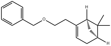 (1S,5α)-2-[2-(ベンジルオキシ)エチル]-6,6-ジメチルビシクロ[3.1.1]ヘプタ-2-エン 化学構造式