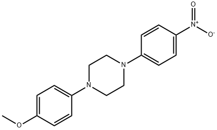 1-(4-Methoxyphenyl)-4-(4-nitrophenyl)piperazine Struktur