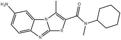 6-AMINO-N-CYCLOHEXYL-N,3-DIMETHYLTHIAZOLO[3,2-A]BENZIMIDAZOLE-2-CARBOXAMIDE HYDROCHLORIDE Structure