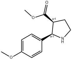 (2S,3R)-2-(4-甲氧基苯基)吡咯烷-3-甲酸甲酯, 748777-12-0, 结构式