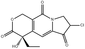 (4S)-7-氯-4-乙基-7,8-二氢-4-羟基-1H-吡喃[3,4-F]吲唑啉-3,6,10(4H)-三酮, 748799-31-7, 结构式