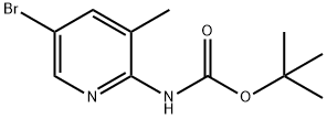 (5-BROMO-3-METHYLPYRIDIN-2-YL)CARBAMIC ACID TERT-BUTYL ESTER Structure