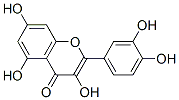 2-(3,4-dihydroxyphenyl)-3,5,7-trihydroxy-chromen-4-one Struktur