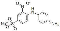 sodium 4-(p-aminoanilino)-3-nitrobenzenesulphonate Struktur