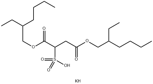 1,2-二(2-乙基己基氧碳基)乙烷磺酸钾,7491-09-0,结构式