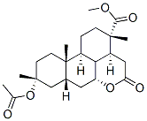 methyl 3 alpha-acetoxy-13 alpha-carbomethoxy-16-oxo-17-oxa-13,17-seco-7 alpha,17-cyclo-5 beta-androstane Struktur