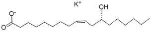 蓖麻油酸单钾,7492-30-0,结构式