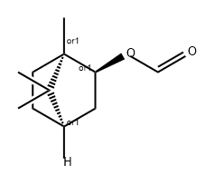 ぎ酸(1R,2α,4R)-1,7,7-トリメチルビシクロ[2.2.1]ヘプタン-2-イル 化学構造式