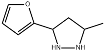 Pyrazolidine,  3-(2-furanyl)-5-methyl- Structure