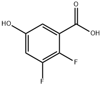 2,3-ジフルオロ-5-ヒドロキシ安息香酸 化学構造式