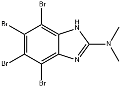 2-二甲基氨基-4,5,6,7-四溴苯并咪唑, 749234-11-5, 结构式