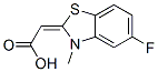 Acetic acid, (5-fluoro-3-methyl-2(3H)-benzothiazolylidene)- (9CI) Structure