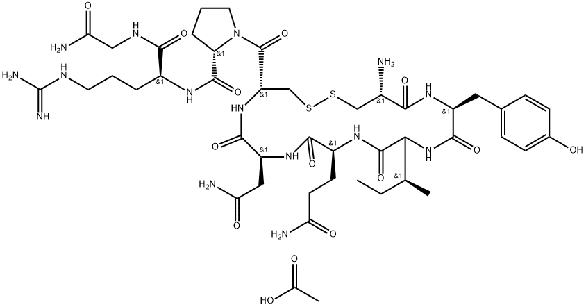 [ARG8]-VASOTOCIN ACETATE SALT, 74927-14-3, 结构式