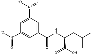 rac-(R*)-2-[(3,5-ジニトロベンゾイル)アミノ]-4-メチル吉草酸 化学構造式