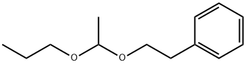 アセトアルデヒドプロピルフェネチルアセタール 化学構造式