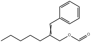 ぎ酸2-ベンジリデンヘプチル 化学構造式