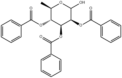 2,3,4-Tri-O-benzoyl-L-rhamnopyranose Structure