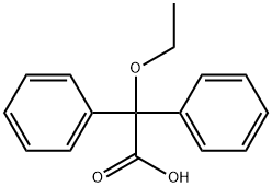 エトキシ(ジフェニル)酢酸 化学構造式