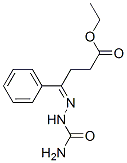 ethyl (4Z)-4-(carbamoylhydrazinylidene)-4-phenyl-butanoate Structure