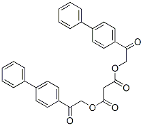 bis[2-oxo-2-(4-phenylphenyl)ethyl] propanedioate 结构式
