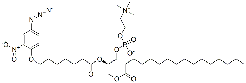 1-palmitoyl-2-(7-(4-azido-2-nitrophenoxy)heptanoyl)-sn-glycero-3-phosphocholine Structure