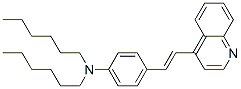 N,N-dihexyl-4-(2-quinolin-4-ylethenyl)aniline Struktur
