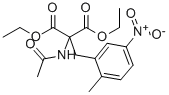 DIETHYL 2-(ACETAMINDO)-2-(2-METHYL-5-NITROBENZYL)MALONATE 化学構造式