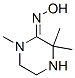 Piperazinone,  1,3,3-trimethyl-,  oxime,  (E)-  (9CI) Structure