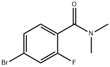 4-ブロモ-2-フルオロ-N,N-ジメチルベンズアミド 化学構造式