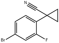 1-(4-BroMo-2-fluorophenyl)cyclopropane-1-carbonitrile Struktur