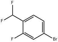 4-ブロモ-1-(ジフルオロメチル)-2-フルオロベンゼン 化学構造式