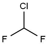 クロロジフルオロメタン 化学構造式