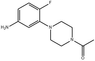 3-(4-Acetyl-piperazin-1-yl)-4-fluoroaniline Struktur
