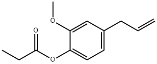 プロピオン酸4-アリル-2-メトキシフェニル 化学構造式