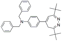 N-[4-[3,7-bis(tert-butyl)-(4H)-1,2-diazepin-5-yl]phenyl]dibenzylamine Struktur