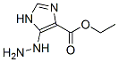 1H-Imidazole-4-carboxylicacid,5-hydrazino-,ethylester(9CI) Structure