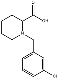 1-(3-氯苄基)哌啶-2-羧酸 结构式
