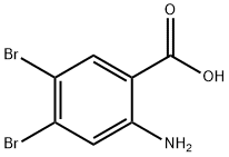 2-アミノ-4,5-ジブロモ安息香酸 化学構造式