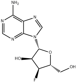 3'-デオキシ-3'-フルオロアデノシン 化学構造式